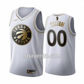 Camiseta Hombre Toronto Raptors Personalizadas 2019-20 Nike Blanco Golden Edition Swingman